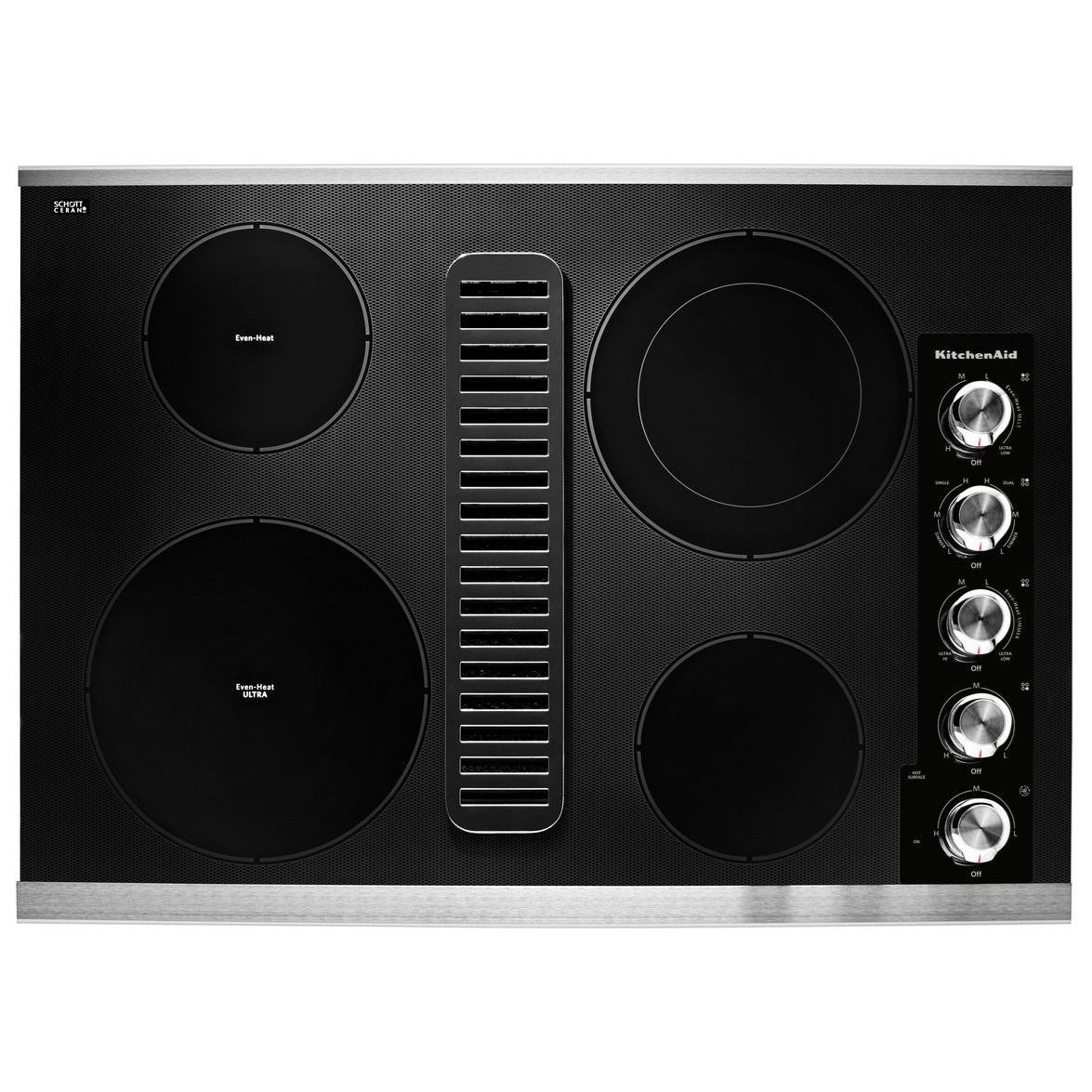 KitchenAid 30" Electric Downdraft Cooktop with 4 Elements Sheely's